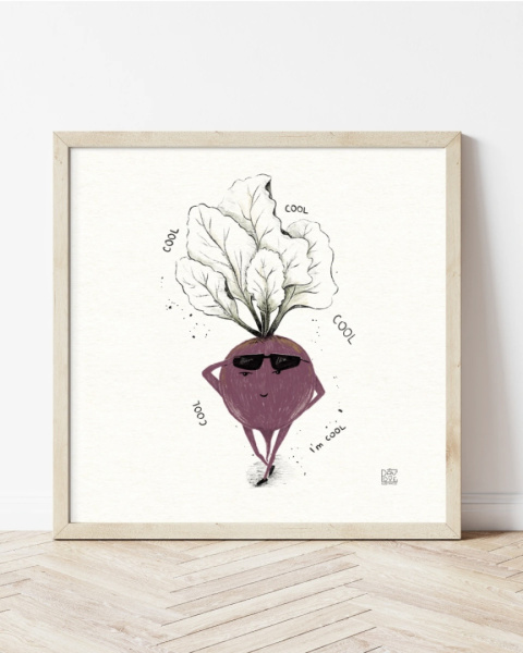 Plakat Cool burak - zdjęcie drugie w rozmiarze 40x40 Plakat Cool burak - zdjęcie drugie w rozmiarze 40x40