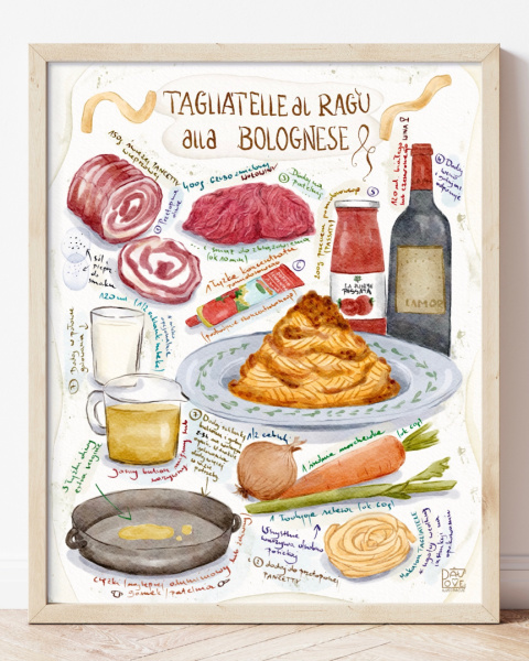 Plakat Tagliatelle al Ragu alla Bolognese - zdjęcie główne w rozmiarze 30x40