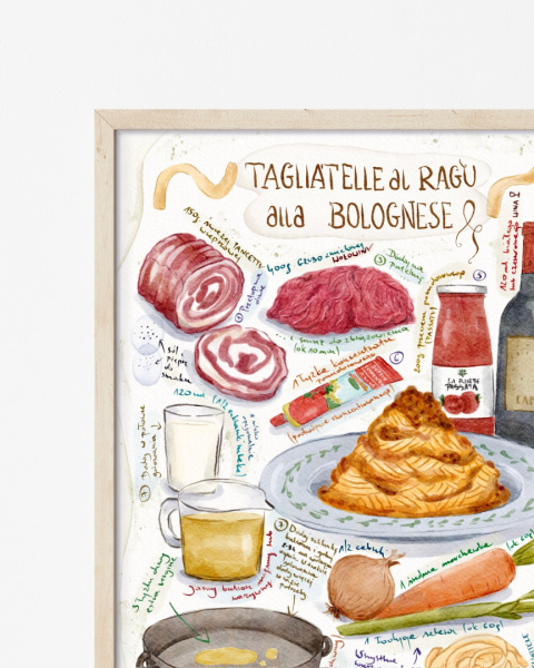 Plakat Tagliatelle al Ragu alla Bolognese - zdjęcie trzecie w rozmiarze 30x40