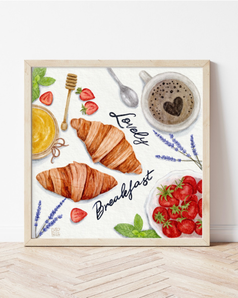 Plakat Lovely Breakfast zdjęcie drugie w rozmiarze 30x30